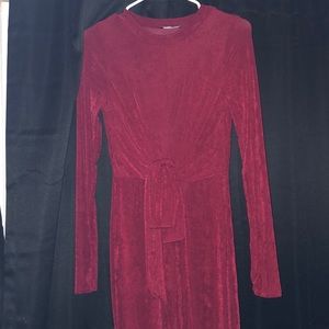 Red velvet dress